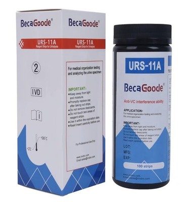 BecaGoode 11-in-1 Rapid Urine-Test Strips 11 Parameters 1 Count (Pack of 100) 