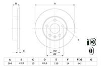 2X Bosch 0 986 478 884 Bremsscheibe FüR Opel Vauxhall