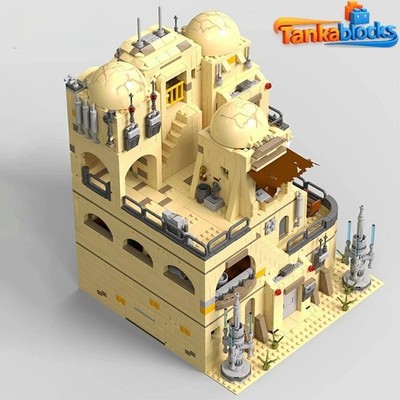 MOC Spaceport  Mos Eisley Cantina Modular Building Blocks Set, Sci-Fi Bricks Toy
