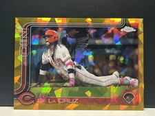 2025 Topps Chrome Sapphire Elly De La Cruz #174 Gold Image Variation #/50 Reds