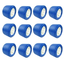 12PCS PP Boat Trailer Rollers Marine Ribbed Wobble Rollers 19MM Bore 110*75*19mm