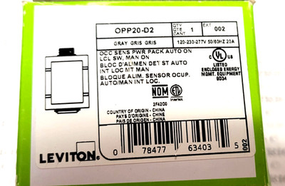 LEVITON OPP20-D2 OCC SENS PWR PACK AUTO ON