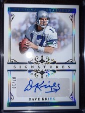 2025 Panini National Treasures Dave Krieg Signatures On Card Auto /10