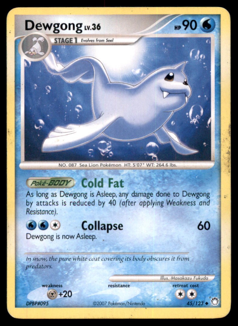 Dewgong 45 123 UC Mysterious Treasures Pokemon MP