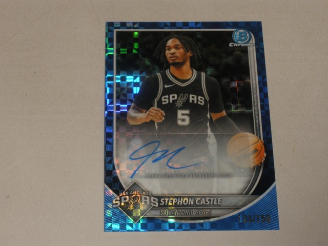 2025-26 Bowman Chrome Blue Xfractor Autograph Auto #SC Stephon Castle 103/150
