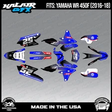 Graphics Kit for Yamaha WR450F 2016 2017 2018 Ominous Series - Blue