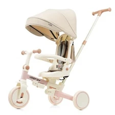 7 in 1 Baby Tricycle Toddler Trike Collapsible Frame Lightweight Kid Rider Pink