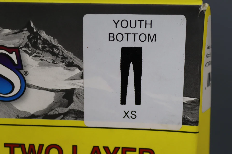 Pantalones de capa base Hot Chillys (para niños grandes) - NEGROS (XS) Foto 2 de 4