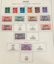 Deutsche Abstimmungsgebiete Sammlung Memelgebiet auf 7 Seiten 1920 - 1922