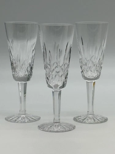 Fabulous Trio Vintage Ireland Waterford Lismore Champagne Flutes/Glasses
