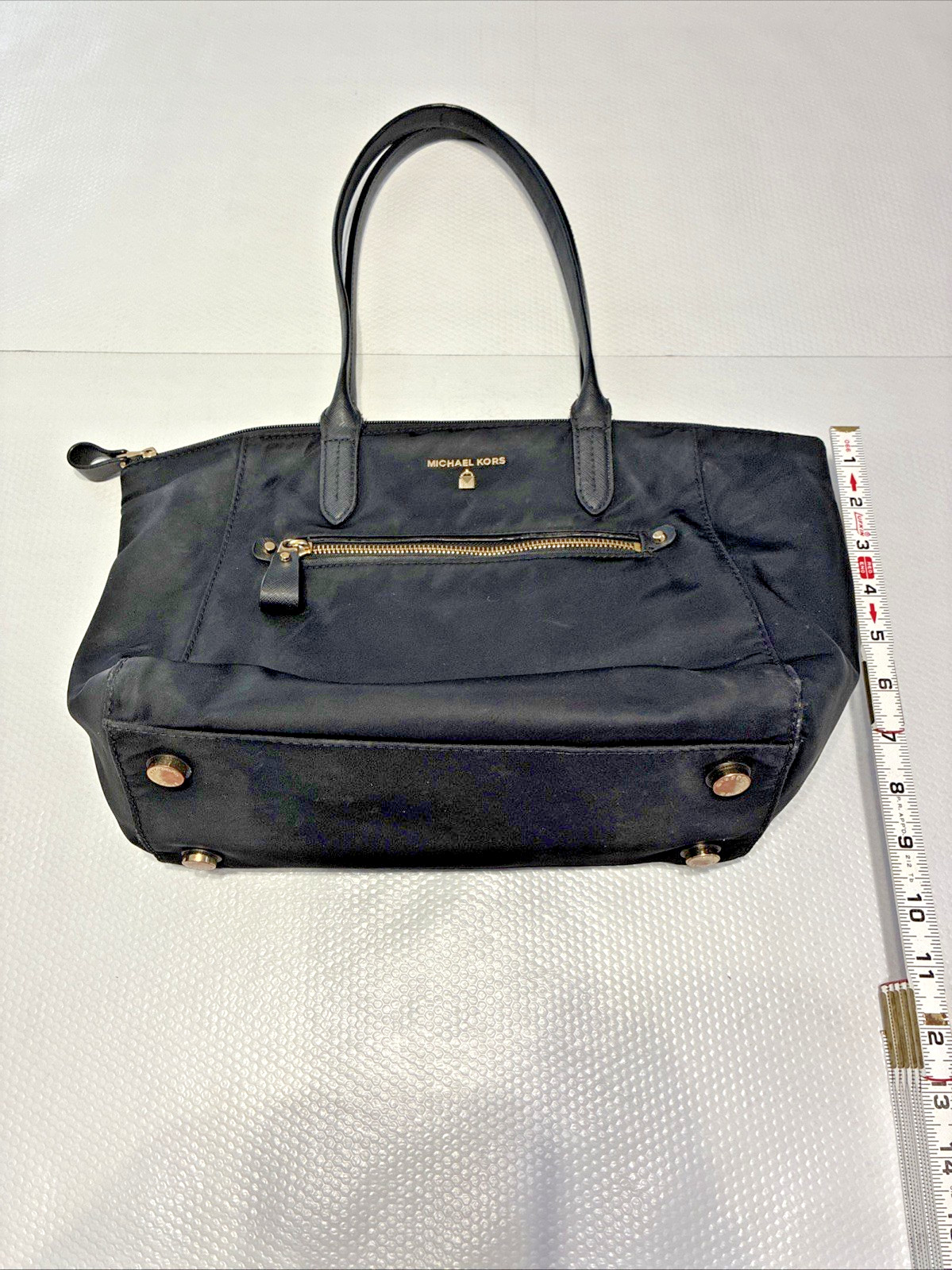 Michael Kors KELSEY BLACK Large Nylon Tote Bag With Luggage Trolley Sleeve thumbnail 14