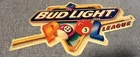 Vintage Bud Light "Bud Light Pool League" Tin Sign 37.5”x19.5” Fair Condition