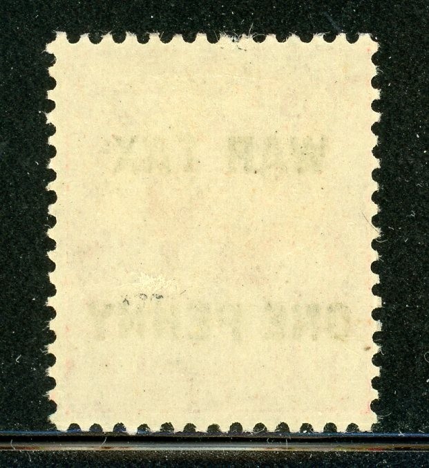 GOLD COAST MR1 SG85 MH 1918 1p red KGV Overprinted "War Tax" CV$4