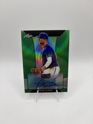 2018 Leaf Metal Draft - Pete Alonso #BA-PA1 Pull /10 Green (AU, RC)