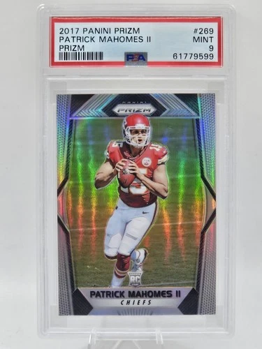 2017 Panini Prizm Patrick Mahomes II Silver #269 PSA 9 MINT RC ROOKIE