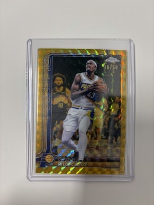 Topps Chrome Pascal Siakam Indiana Pacers Gold Parallel 48/50 Serial Numbered