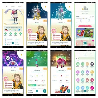 Pokémon Acc Go - Lvl70 - 177 Shiny - 251 Legendary - 7710 Coin
