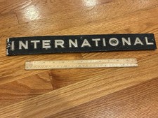Vintage International Truck Emblem Script Trim - Measures 17 Inches Long -look