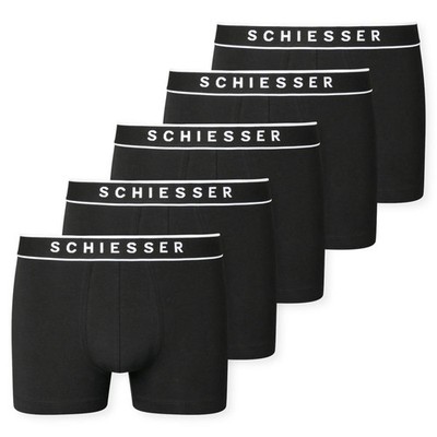 Schiesser Men's Boxer Briefs, 5 Pack - Series ''95/5'', Underpants, Logo Waistband Sc...