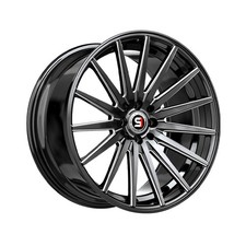 (1) Spec-1 SP-69 Gloss Black & Milled 17X7.5 5x110/5x114.3 73.1 Hub 42 Offset