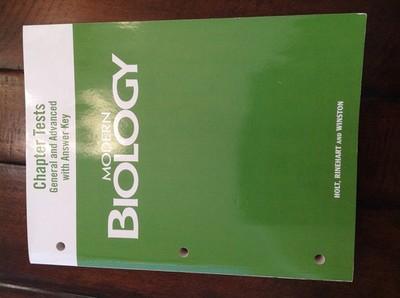 Chapter Tests with Answer Key Modern Biology 2006
