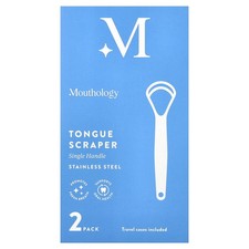 Stainless Steel Tongue Scrapers with Travel Cases, 2 Count