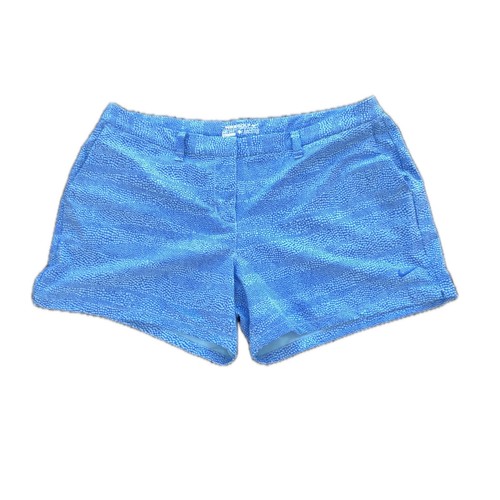 Nike Golf Dri-FIT Blue Geometric Print Shorts Womens Size 12 Performance Sport