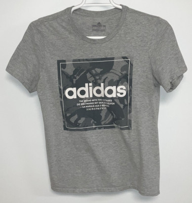 Adidas Short Sleeve T-Shirt Women's Medium Gray