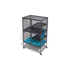 Ferret Nation Bottom Pan Cover for 34.5"L x 22.5"W x 1.0"H, Teal and Purple