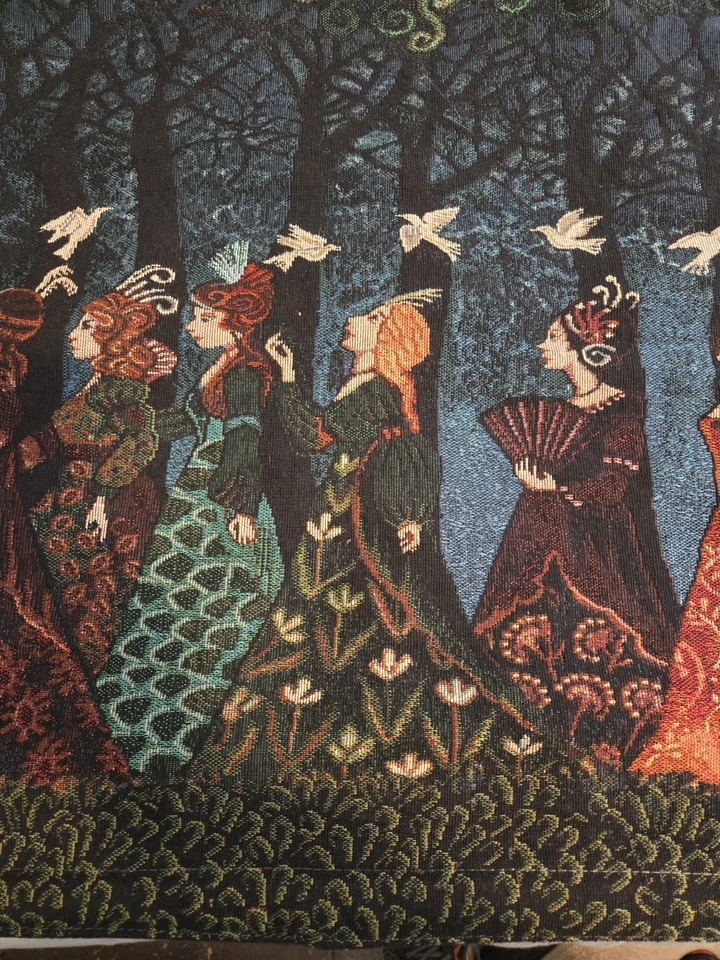 Manual Woodworkers and Weavers 12 Women Of The Grove Tapestry 36 X 25 - Image 4 of 4