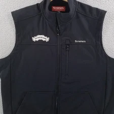 Simms Fishing Vest Mens XL Black Softshell Performance Sierra Nevada Brewery