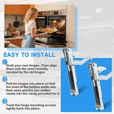 Whole Parts 2-Pack Oven Door Hinge Set – Replacement For Thermador #00487747, New