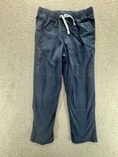 Cat  Jack Boys Straight Fit Chino Pants Navy Blue Elastic Waist Size 12 Casual