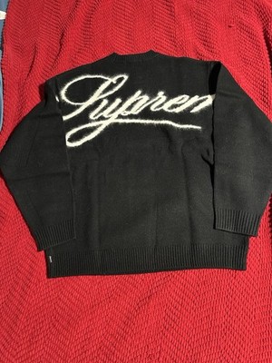 Supreme Angora Script Sweater Black XL In Hand