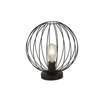 Tischlampe Tischleuchte Schwarz E27 32,5 Cm Metall Retro Design Wohnzimmer