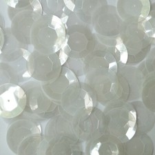 20mm Cup Sequins Clear Crystal Luster Paillettes Made in USA