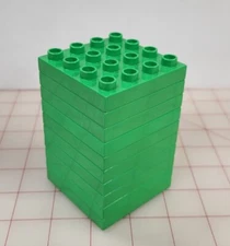 Lot of 10 Lego Duplo 4X4 Flat Base Plate Green 4 X 4