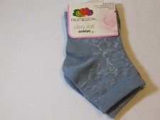 Fruit of the Loom Ultra Soft Anklet 1 Pair of Socks Grey F1250F1 GMIST Women's