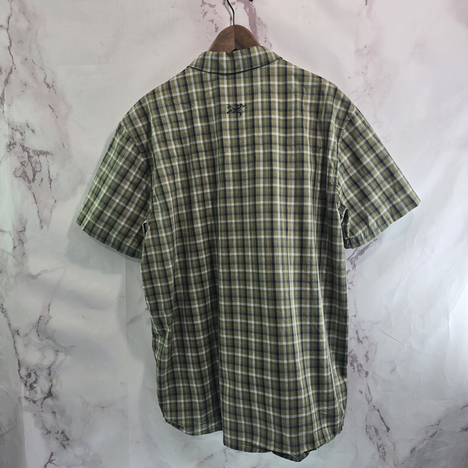 ARC'TERYX Arcteryx Camicia Uomo XL Verde Bottoni Brohm Manica Corta Plaid
