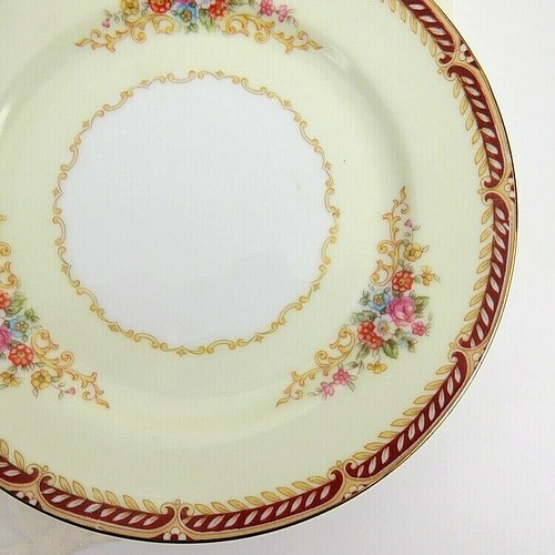 Occupied Japan Rose China 3 Bowls 2 Sm Plates Lot of 5 Floral Gold Accent Rare - Picture 7 of 10
