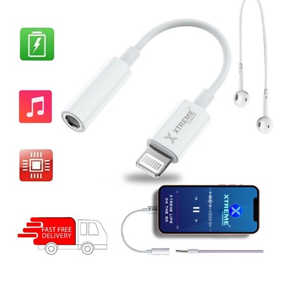 3.5mm Cavo Adattatore AUX Audio Jack Per Cuffie Auricolari Per iPhone 12/13  11 XR 8 7 | eBay