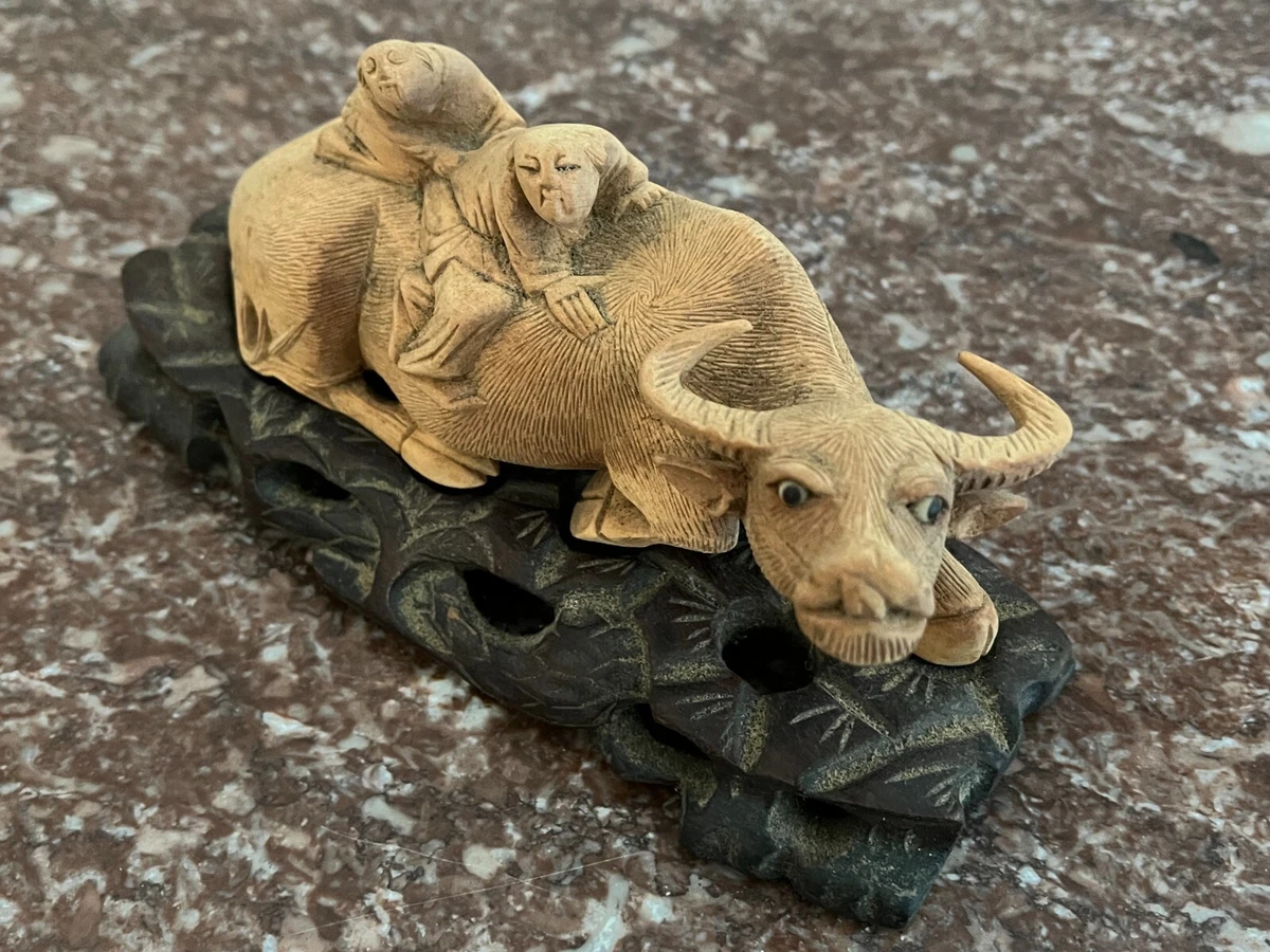 1900-1940 木制古董中国牛雕像、雕像| eBay