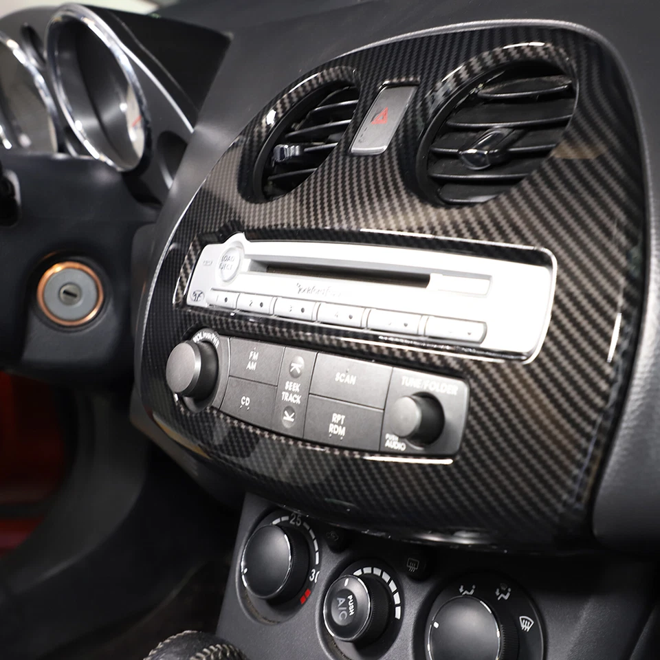 Cubierta de embellecedor interior del panel de instrumentos de fibra de carbono ABS para Mitsubishi ECLIPSE 2006-11 Foto 4 de 4