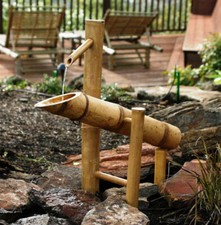 Bamboo Rocking Water Garden Fountain - 12  Sh...