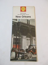 Vintage 1965 Shell New Orleans Louisiana Gas Station Travel Road Map~BR5