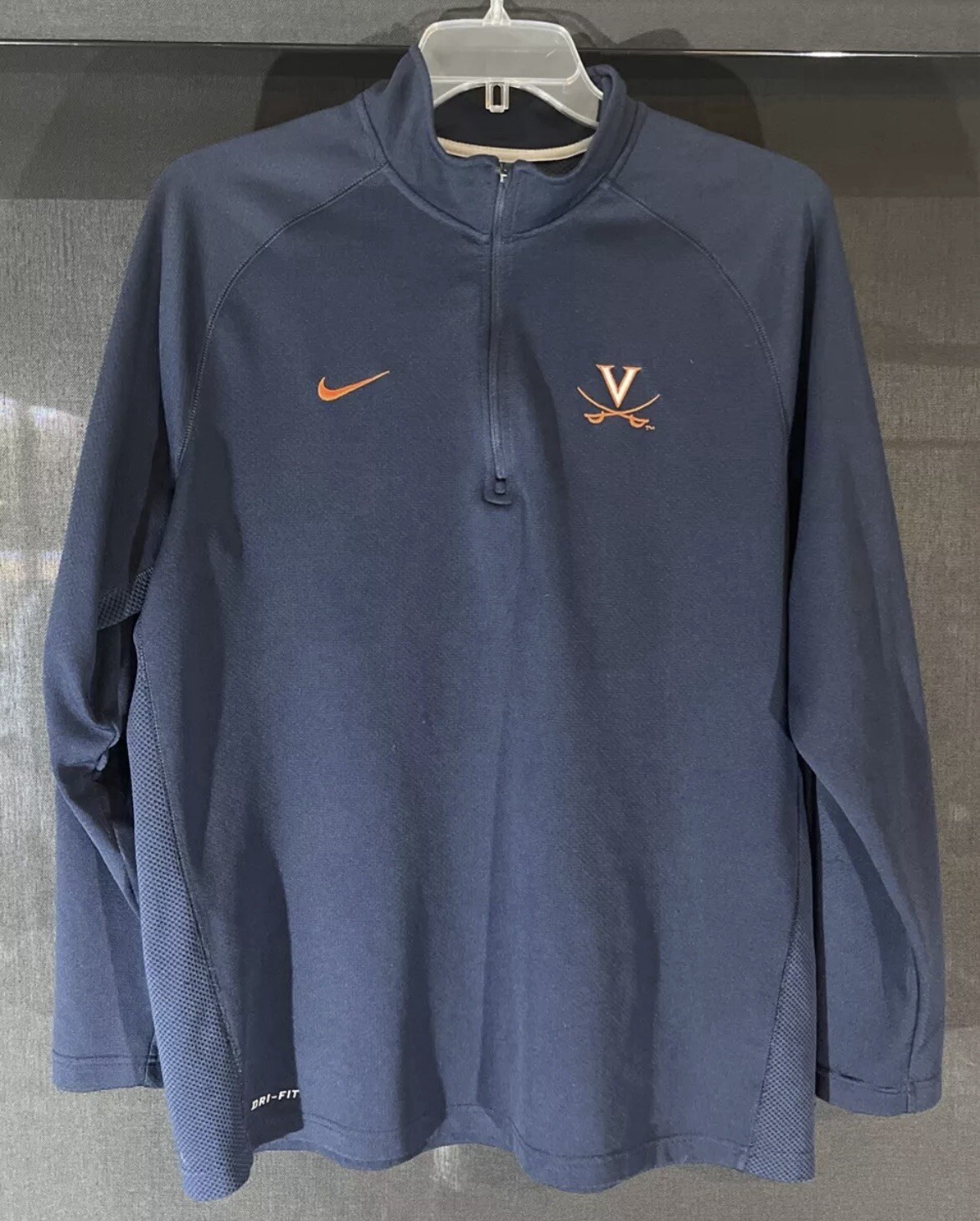 University Of Virginia Cavaliers Nike Dri-FIT Quarters Zip (Size XL)