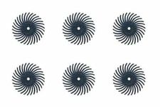 3M RADIAL 400 GRIT BRISTLE DISCS BRUSHES BLUE 9/16" BRISTLE DISC BRUSH 6pc