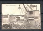 Old postcard France Angers 1905 high chain bridge crane unloading boat dept 49