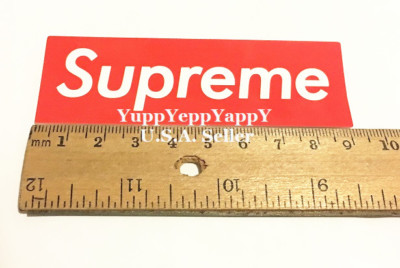 SUPREME STICKERS 9cm x 3cm SUPREME RED LOGO STICKERS | eBay