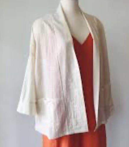PO-EM Muslin Kimono Jacket Cardigan Natural Open NWT - Picture 14 of 15